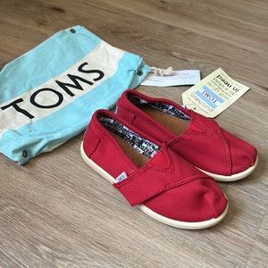 New Red Canvas Toddler Toms